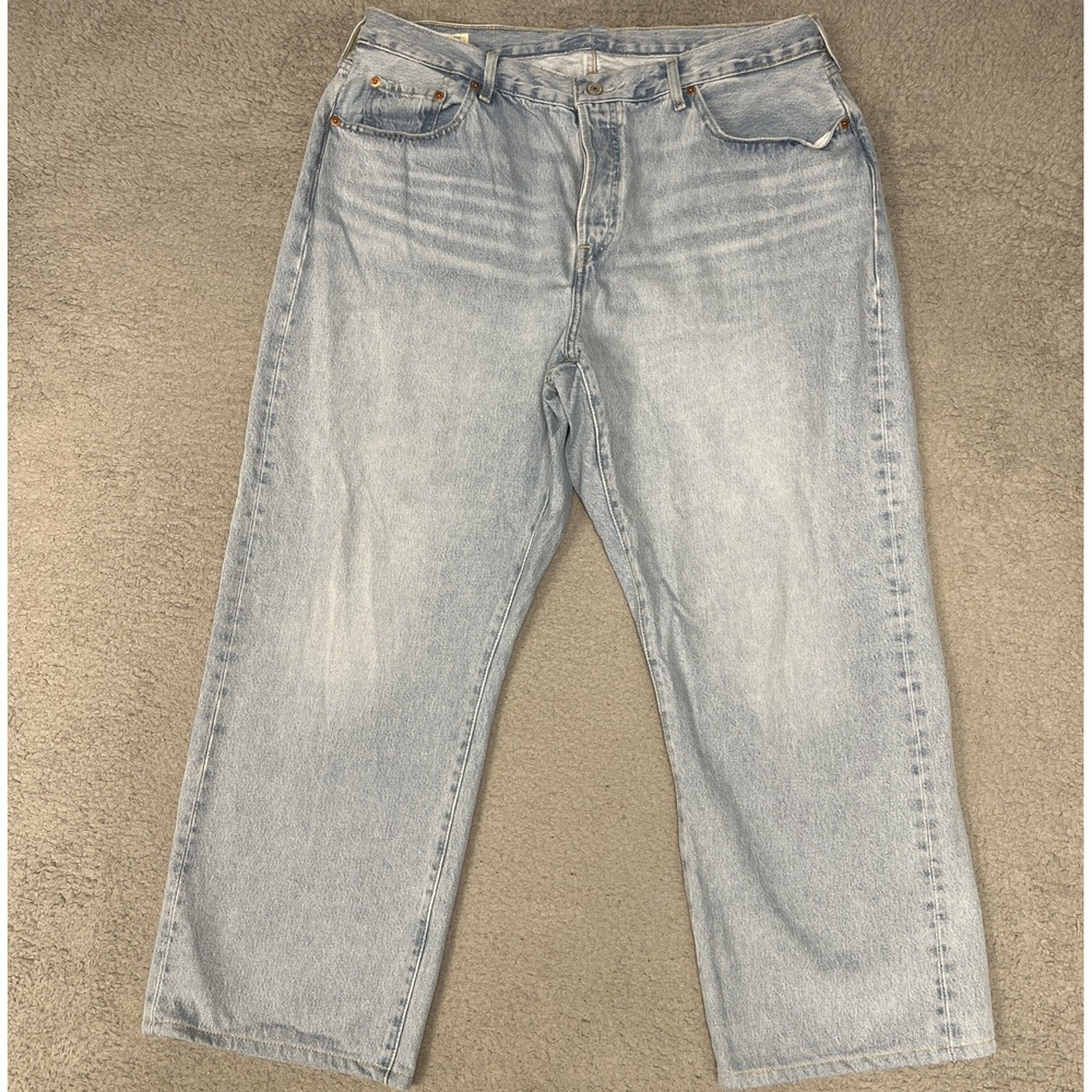 Levi's 501 90s Jeans Women's Sz 18W M (35x28) Blue Denim Button Fly Straight Leg